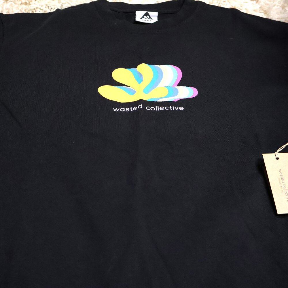 Wasted Collective Unisex Black Logo T-Shirt Small